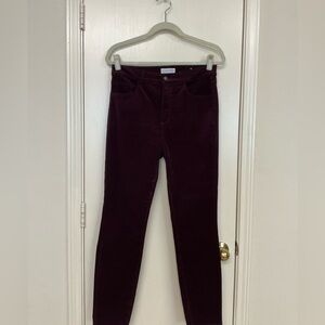 Loft Velour Purple Skinny Pants